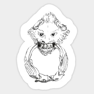 Monster creature with angry face Sticker